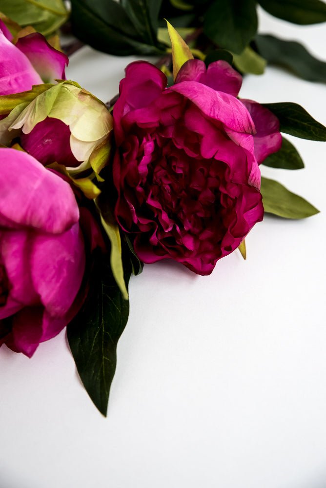 Plum magenta peony bush - Greenery Marketartificial flowers27180