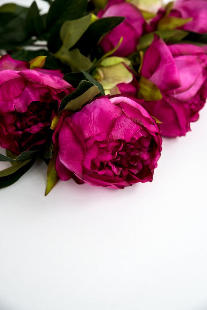 Plum magenta peony bush - Greenery Marketartificial flowers27180