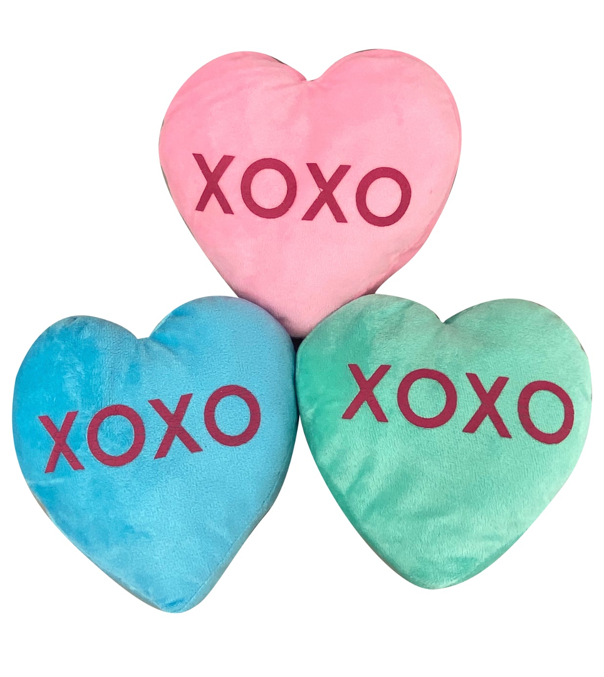 Plush conversation XOXO hearts SET of 3 medium hearts - Greenery MarketSeasonal & Holiday Decorations62988ASST