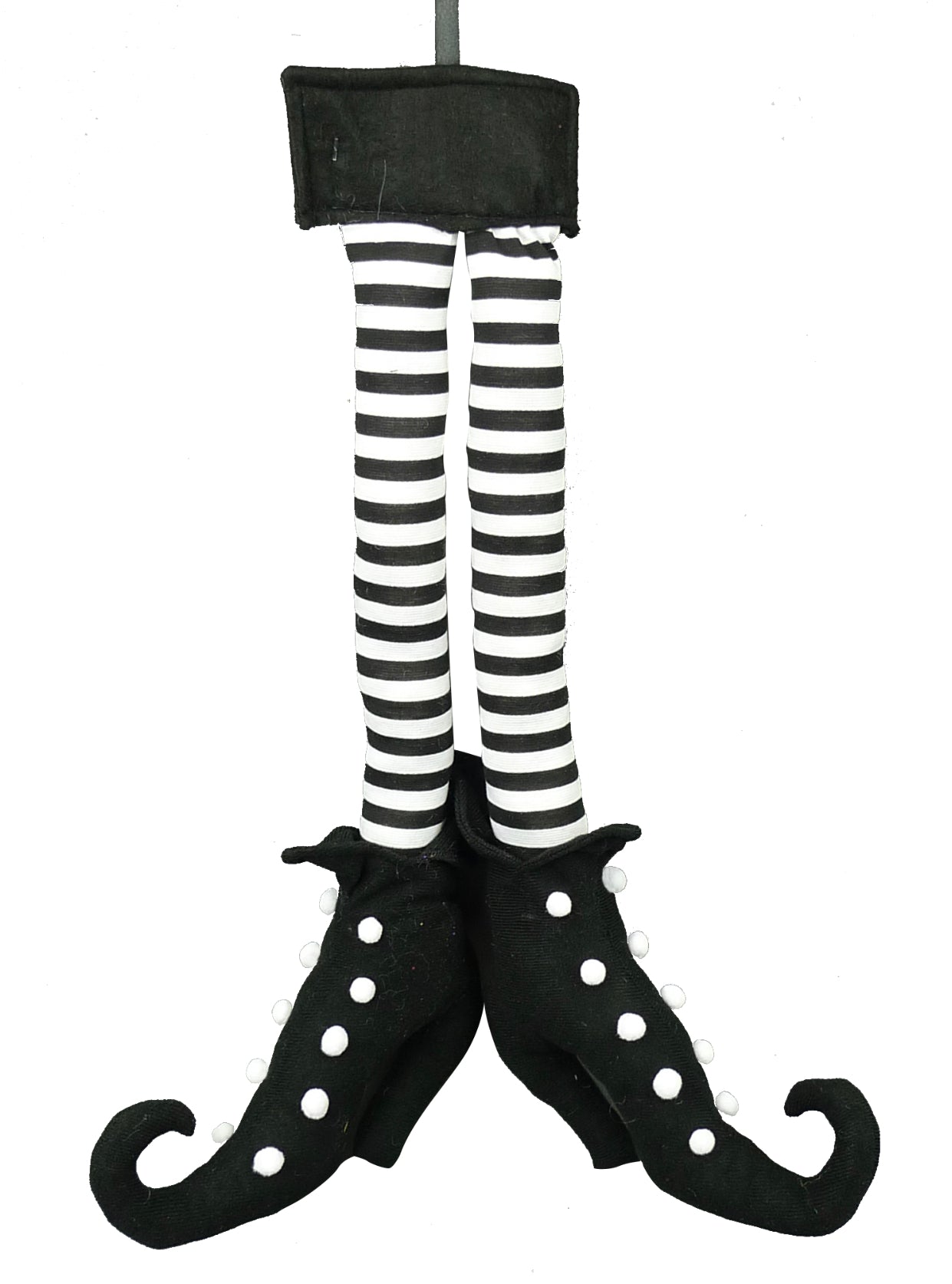 Plush Witch legs black and white - Greenery Market52573BKWT