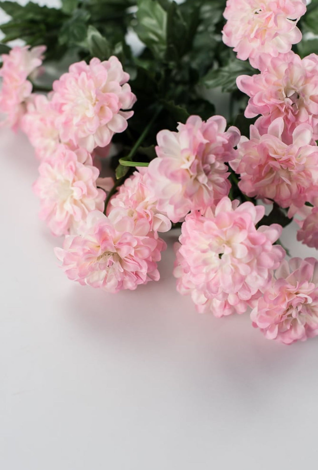 PomPom zinnia flower bush - pink - Greenery Marketartificial flowers82367-PK