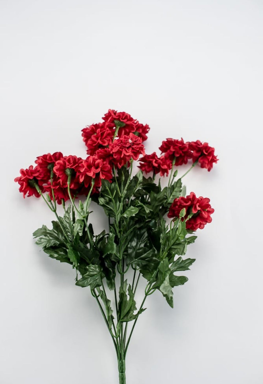 PomPom zinnia flower bush - red - Greenery Marketartificial flowers82367-RD