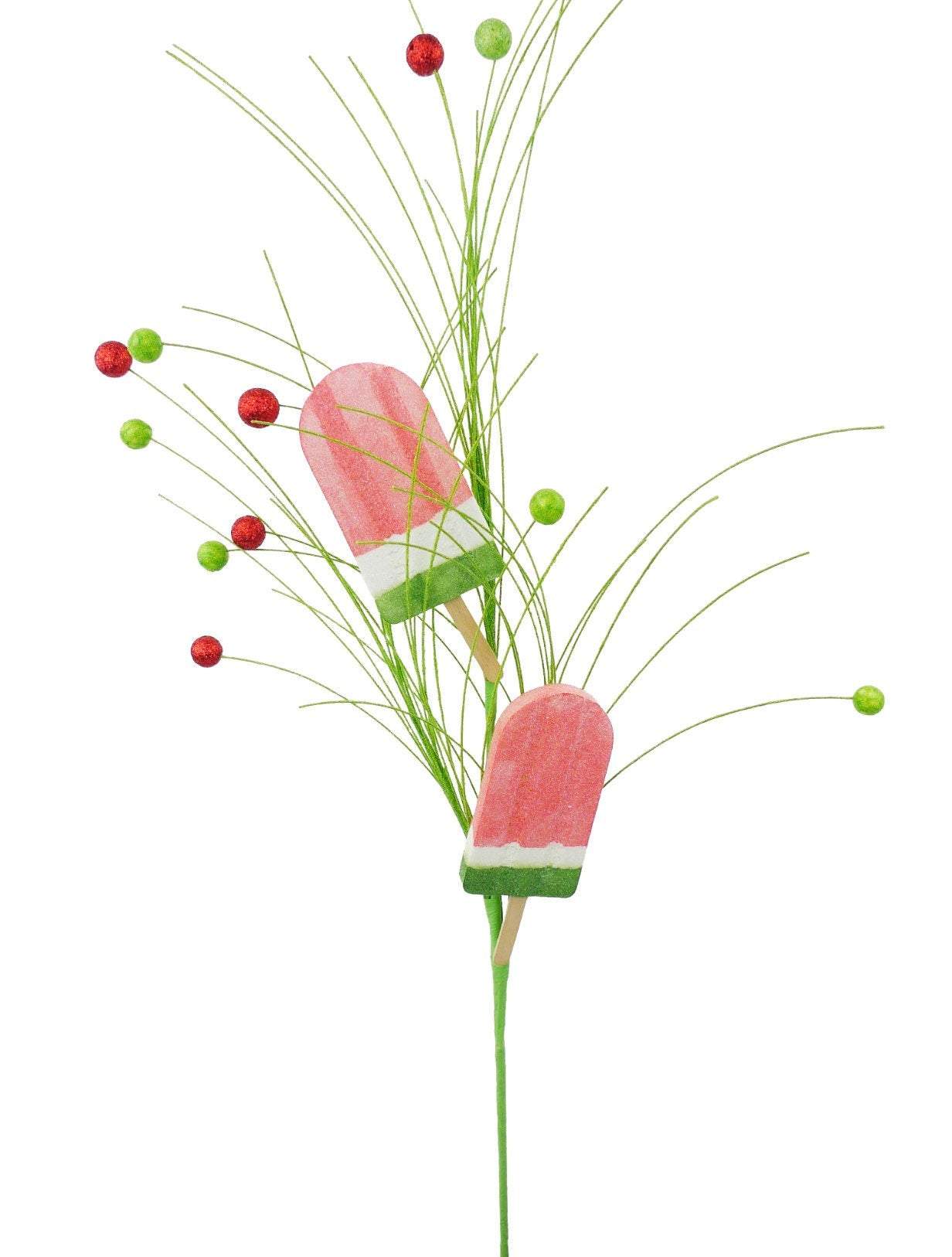 Popsicle spray, pink white and green, watermelon - Greenery Marketwreath enhancements62676RDGN