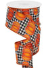 Pumpkins with stitch, wired ribbon - 2.5” - Greenery MarketWired ribbonRGC197733