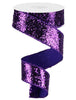 Purple glitter wired ribbon 1.5” - Greenery MarketWired ribbonRGA130023