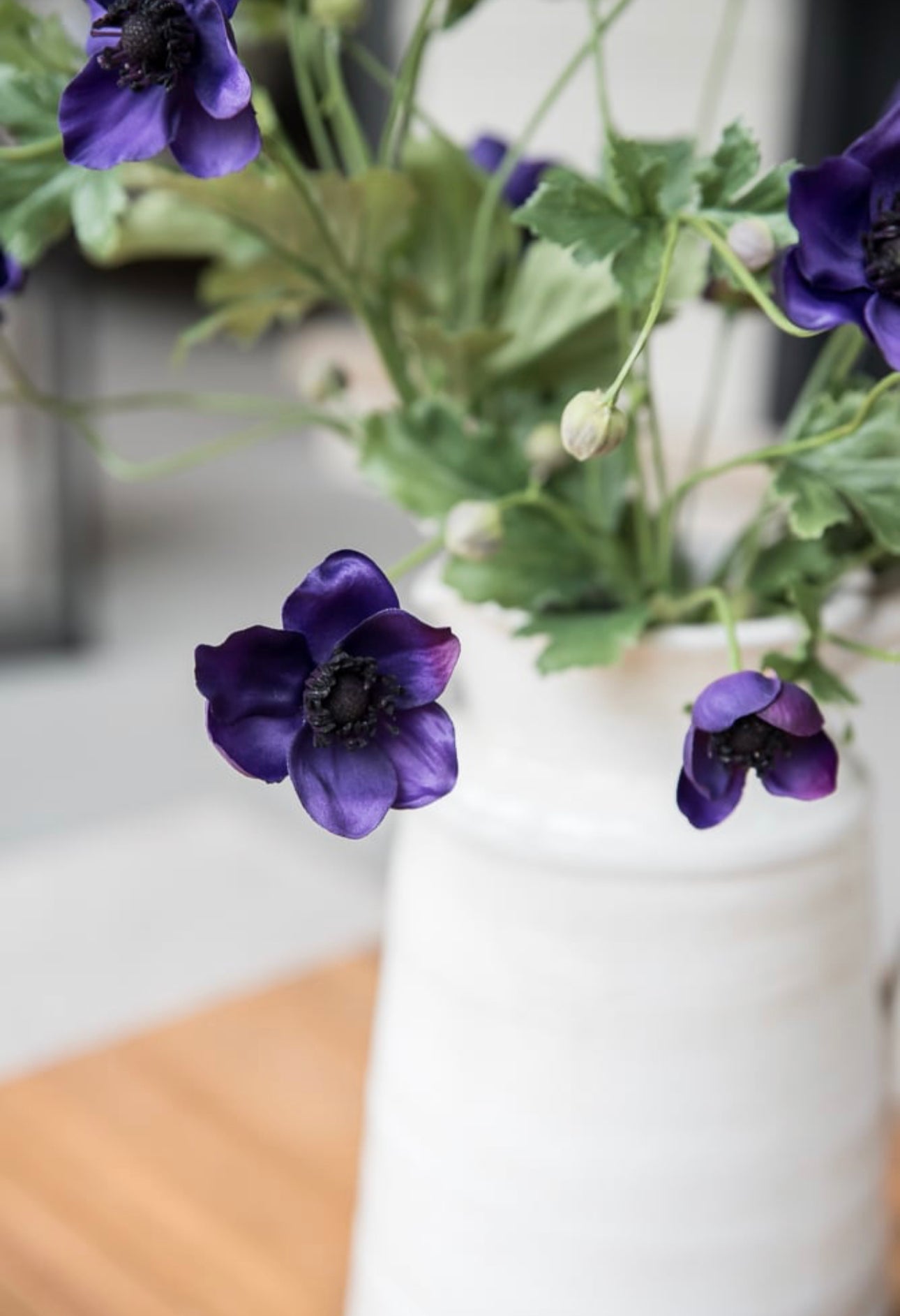 Purple Japanese anemone spray - Greenery Market