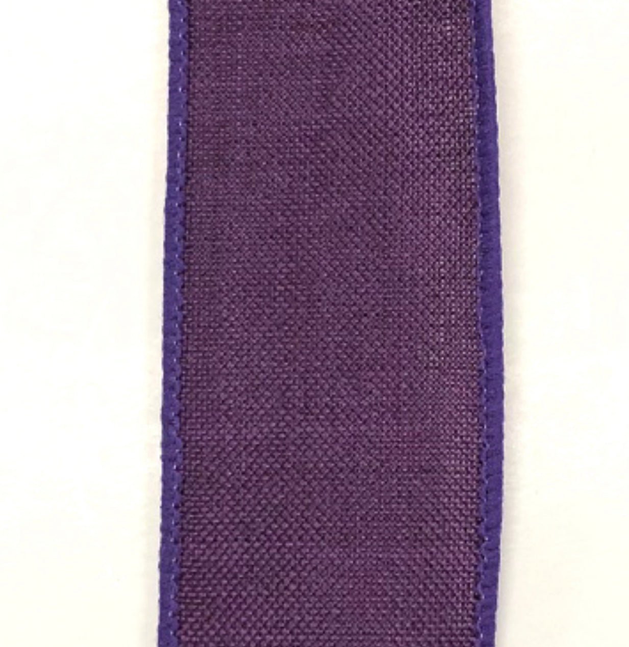 Purple plum linen wired ribbon, 1.5