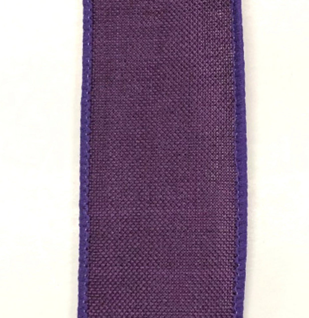 Purple plum linen wired ribbon, 1.5" - Greenery MarketWired ribbonX314809-11