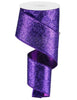 purple solid glitter wired ribbon 2.5” - Greenery MarketRJ603023