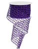 Purple tinsel mesh wired ribbon, 2.5” - Greenery Marketwired ribbonRM997623