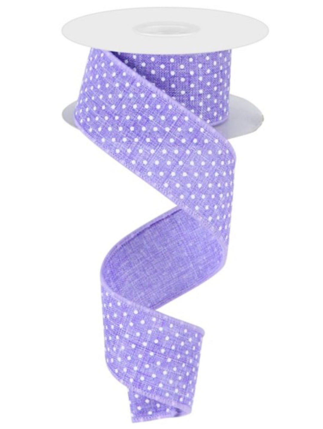 Purple with white polka dots wired ribbon 1.5" - Greenery MarketWired ribbonRG0165113