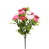 Ranunculus bush, light pink and beauty pink petite flowers, - Greenery Marketartificial flowers54662-BTYPK