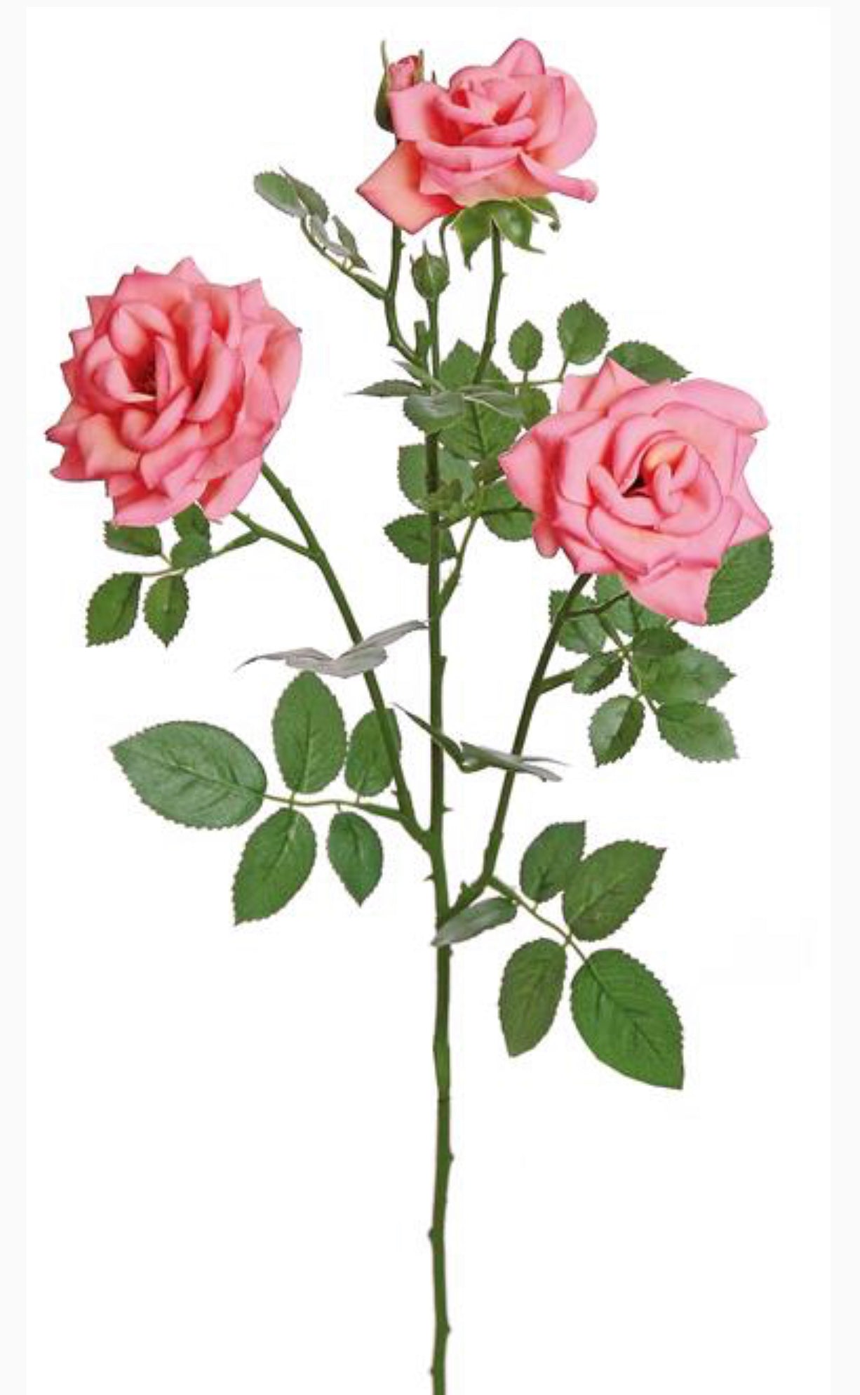Real touch, Dark pink rose spray - Greenery Market4343-dp