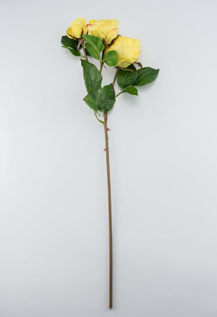 Real touch, yellow cabbage rose spray - Greenery Market2251002YL