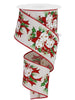 Red and green bells with gold accente wired ribbon 2.5” - Greenery MarketRGE154730