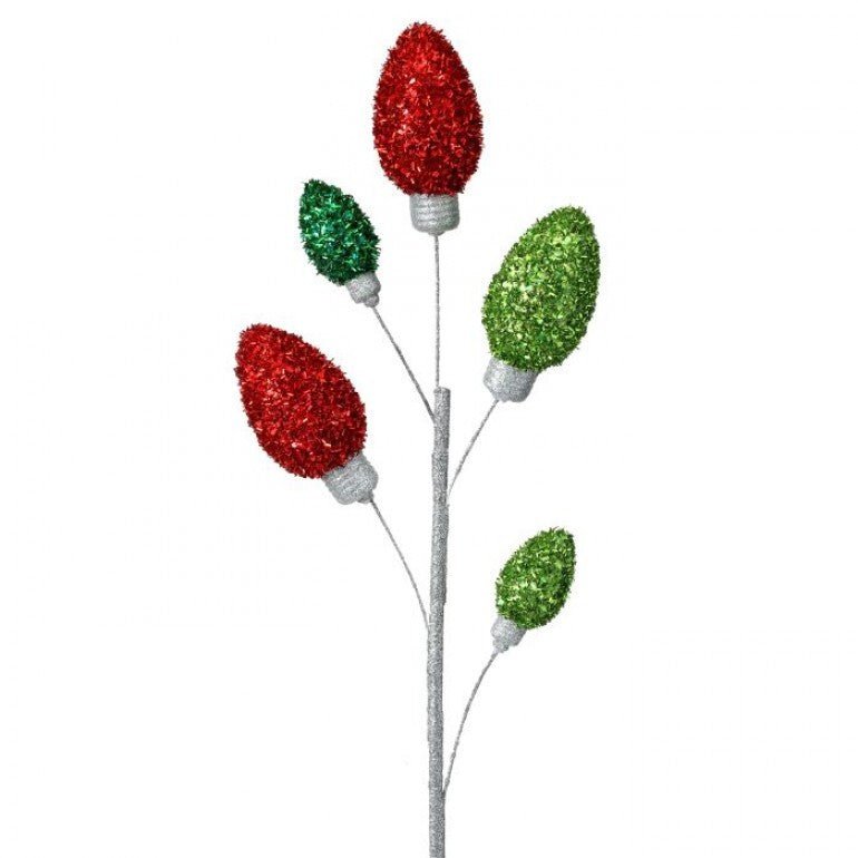 Red and green Christmas bulb spray - Greenery MarketMTX59545