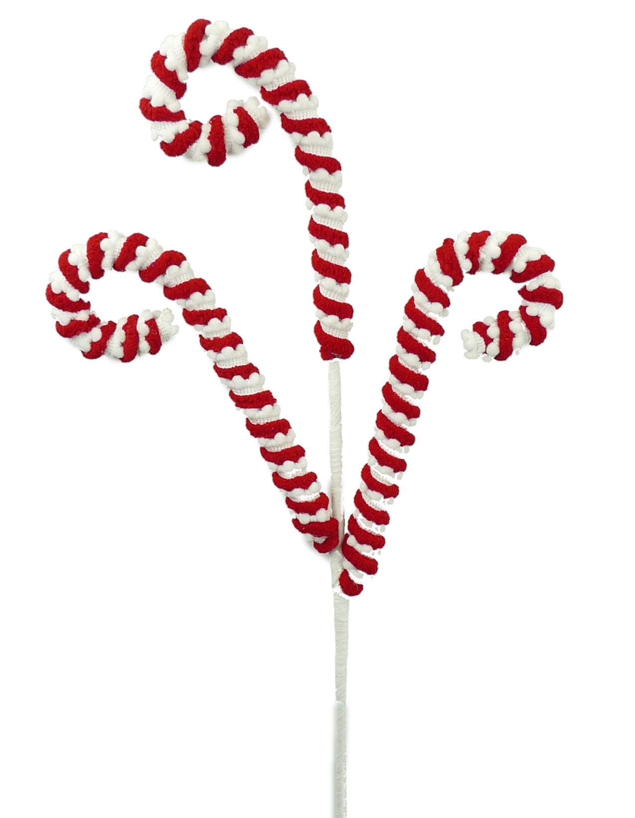 Red and white Christmas curly spray - Greenery MarketPicks84606RDWT