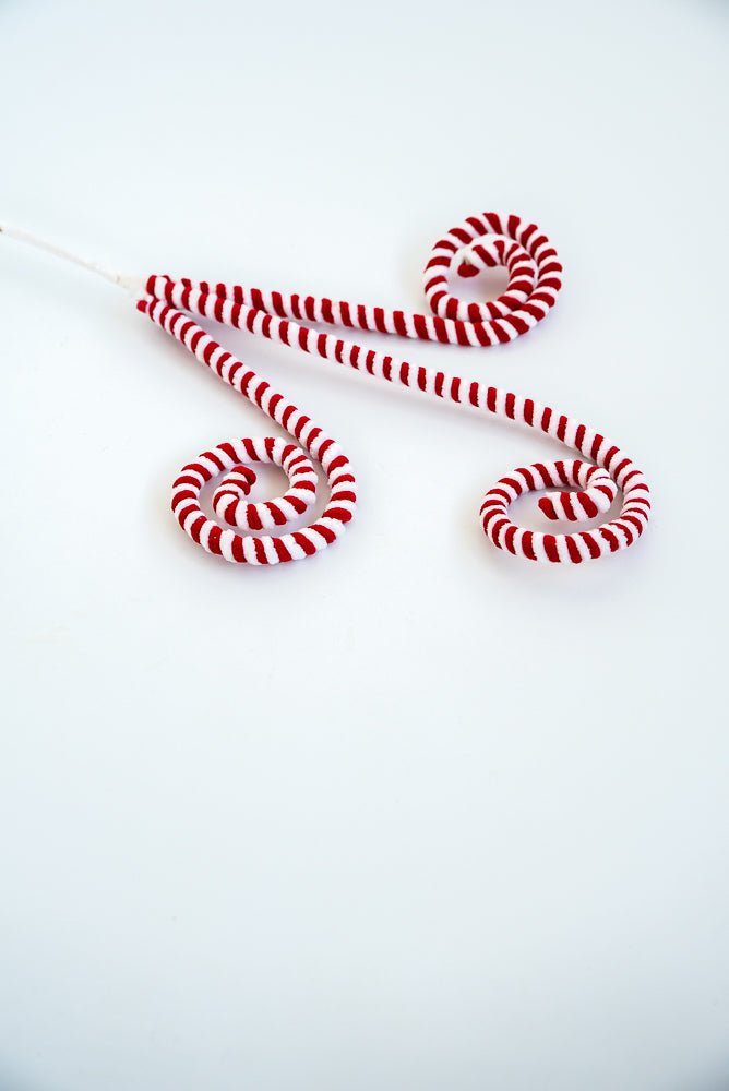 Red and white curly spray - Greenery MarketXS1130