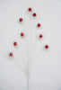 Red and white fuzzy curly spray with bells - Greenery Market63568-RDWT