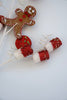 Red and white gingerbread spray with peppermint - Greenery Market63578-RDWT