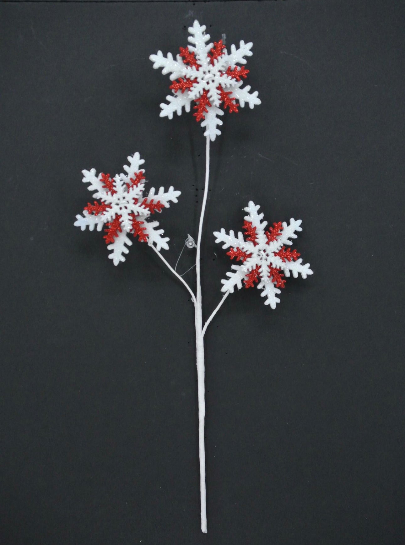 Red and white snowflake spray - Greenery MarketWinter and Christmas63659-RDWT