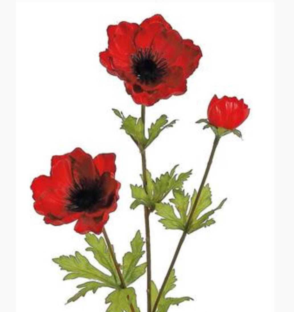 Red anemone spray - Greenery Marketartificial flowers4984-R