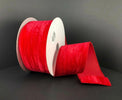 Red crushed velvet wired ribbon, 2.5" - Greenery MarketWired ribbon71218-40-12