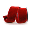 Red diamond dust plush velvet 2.5” farrisilk wired ribbon - Greenery MarketRibbons & TrimRG826-02