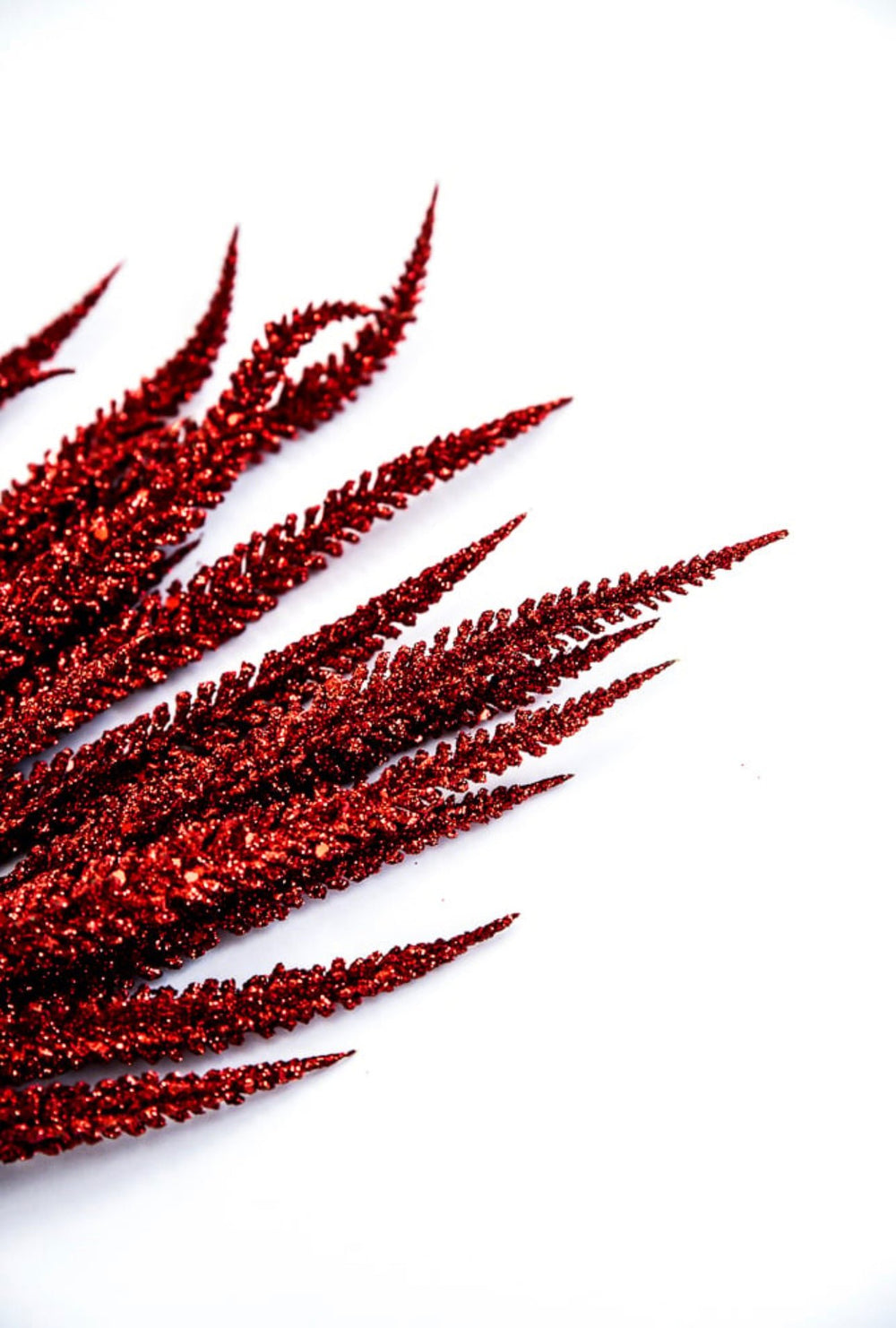 Red glitter cattail bush - Greenery MarketArtificial Flora83092-RD