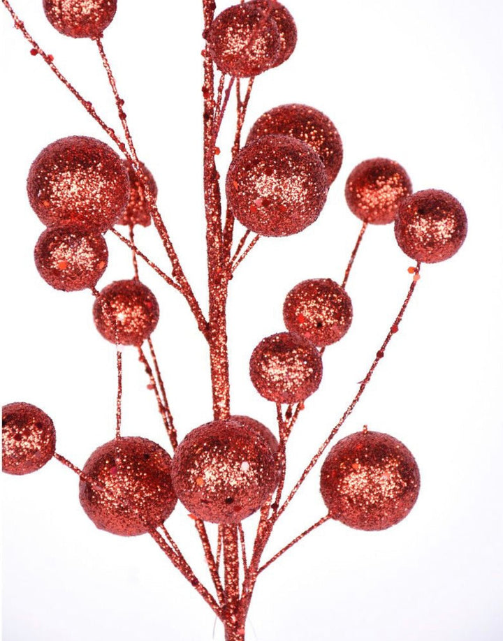 Red glittered ball spray - Greenery MarketSeasonal & Holiday Decorations173630