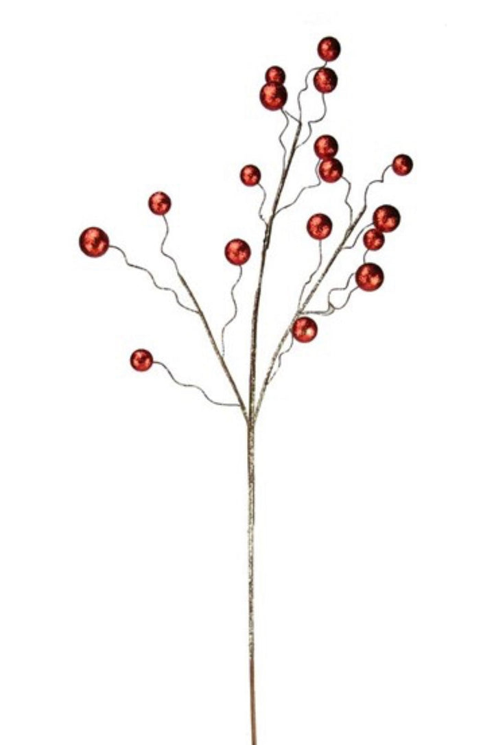 Red glittered ball spray - Greenery MarketSeasonal & Holiday DecorationsXS971224