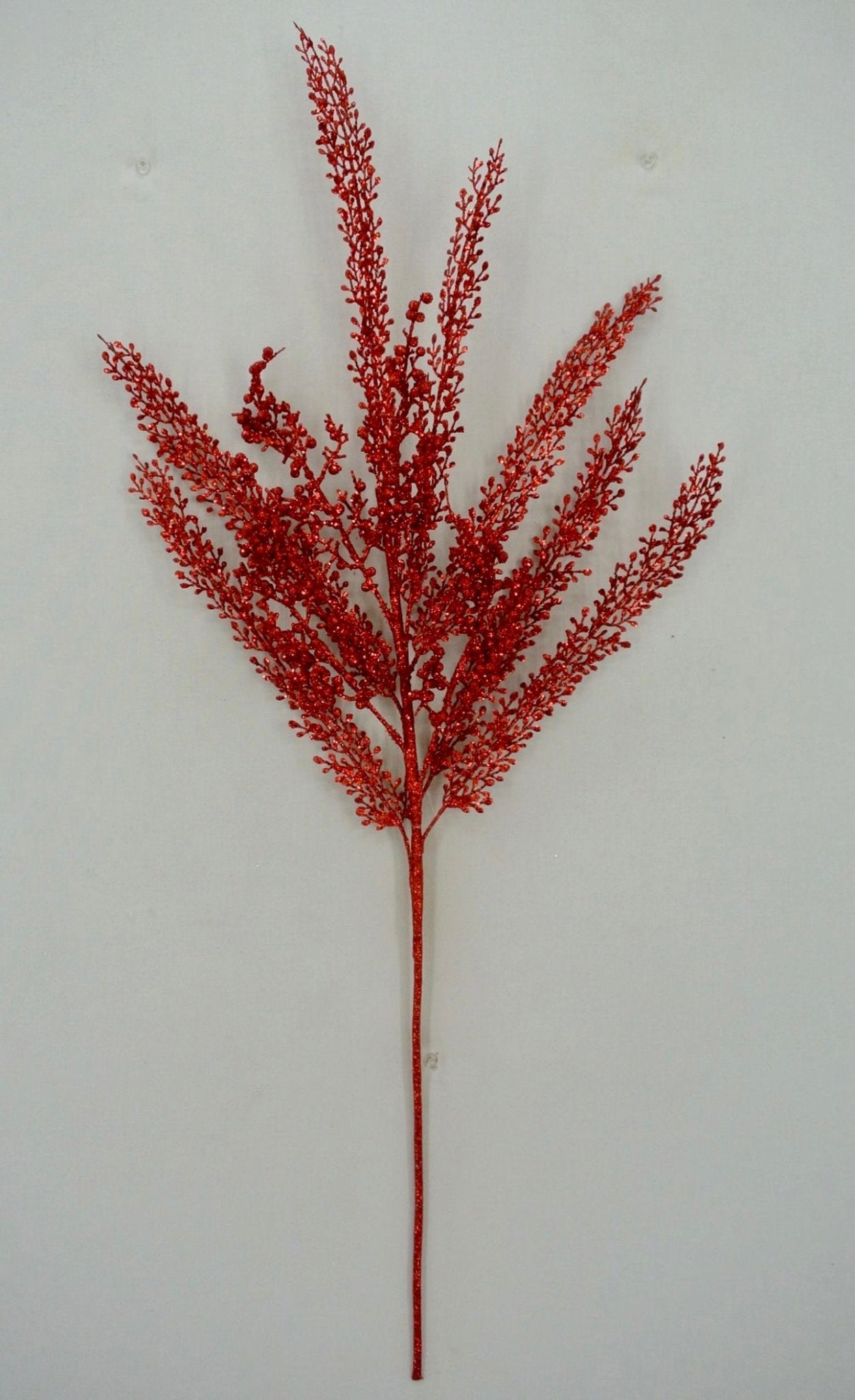 Red glittered mini leaves spray - Greenery Market20076-RD