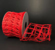 Red open weave wired ribbon, 2.5" - Greenery MarketWired ribbonQXB330140-12