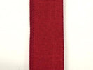RED POLY LINEN wired ribbon, 1.5"X10Y - Greenery Market Wired ribbon