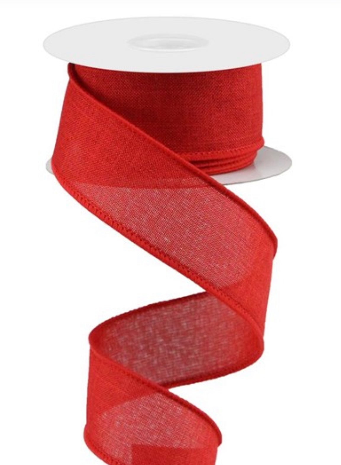 1.5 x 50 yd Red Royal Faux Burlap Ribbon (RG527824)