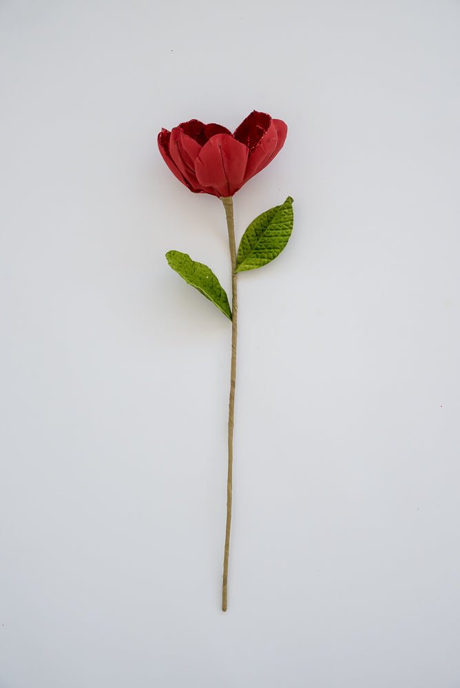 Red velvet magnolia stem - Greenery MarketXh570-r