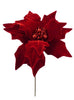 Red velvet poinsettia pick - Greenery Market84589RD