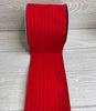 Red Velvet stripe wired ribbon - 4” - Greenery MarketWired ribbonMTX64994 red