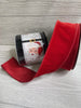 red velvet wired ribbon, 2.5”, dupioni back - Greenery MarketWired ribbonMTX62807 red