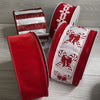 red velvet wired ribbon, 2.5”, dupioni back - Greenery MarketWired ribbonMTX62807 red