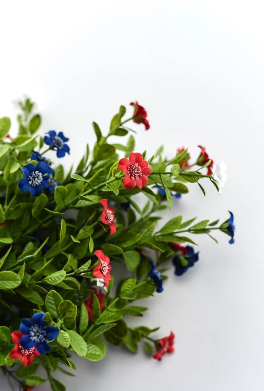 Red white and blue filler flower and greenery bush - Greenery Market82396-RDWTBL