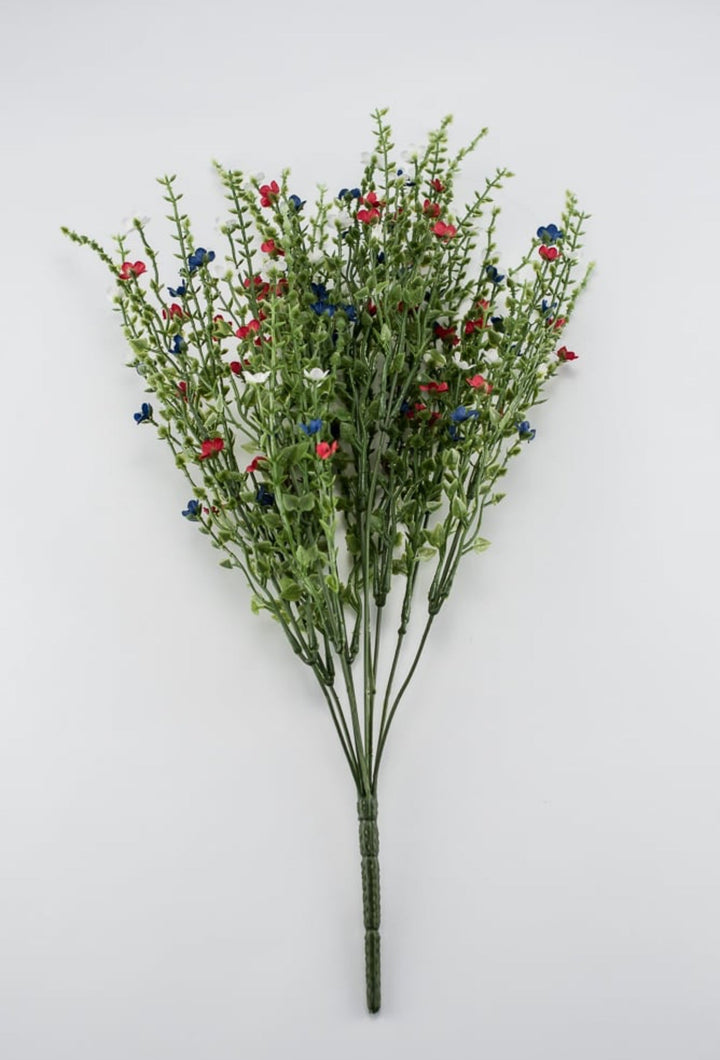 Red, white, and blue filler, mini flower and greenery bush - Greenery Marketartificial flowers82394-RDWTBL