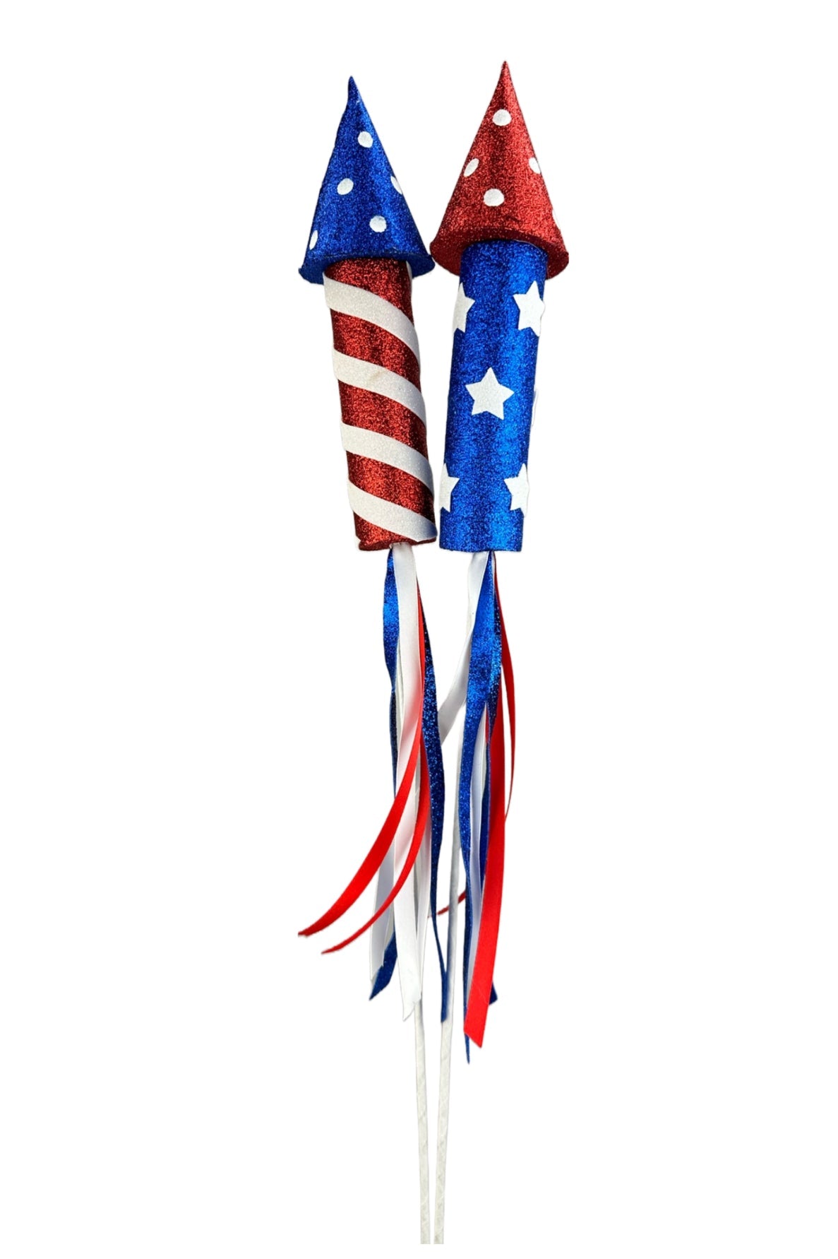 Red white and blue rocket stems x 2 - Greenery Market