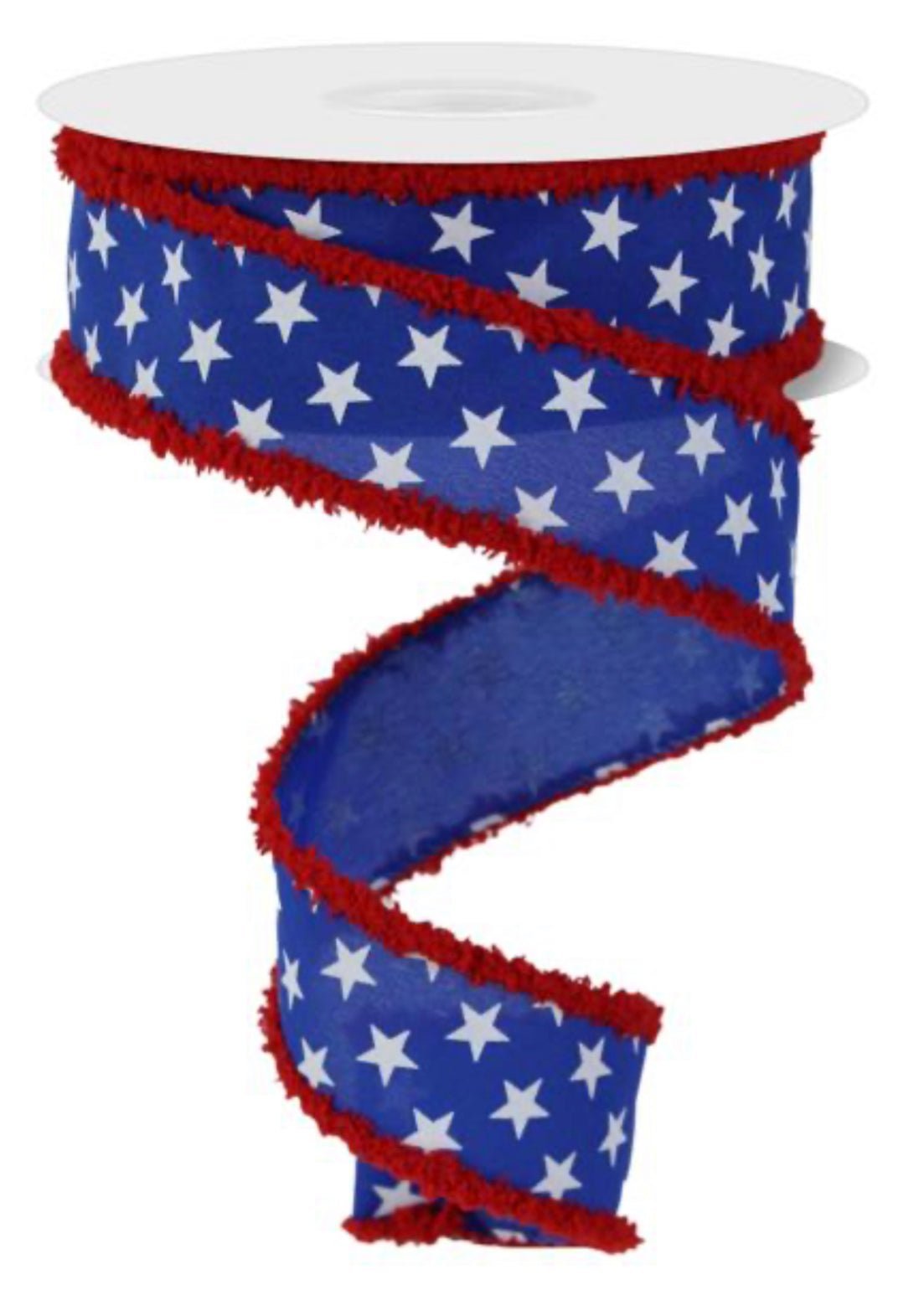 Red white and blue stars with drift, wired ribbon 1.5” - Greenery MarketRGA853525