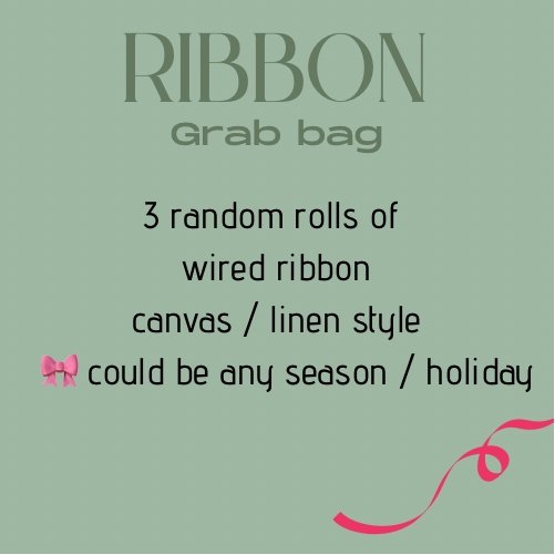 Ribbon grab bag x 3 rolls - Greenery Market