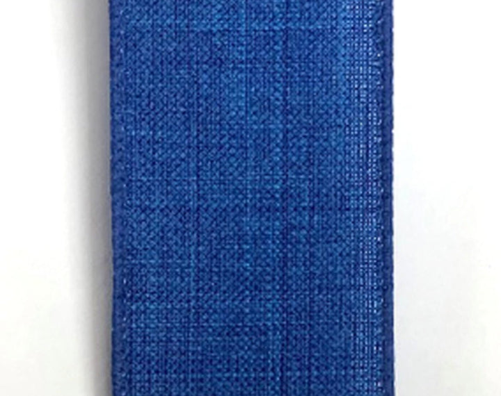 Royal blue linen, wired ribbon 2.5” - Greenery MarketWired ribbonX314840-20