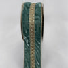 Sage green velvet with trim wired ribbon - Greenery Market9740265