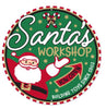 Santa’s workshop Christmas metal 12” round sign - Greenery MarketSeasonal & Holiday Decorationsmd1007