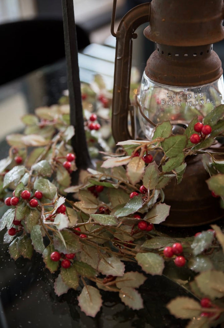 Shimmering Holly garland 6’ - Greenery Market279910