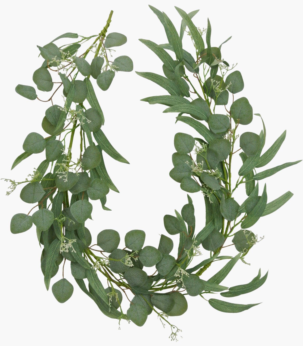 Artificial Eucalyptus Garland with Willow Leaves Fake Greenery
